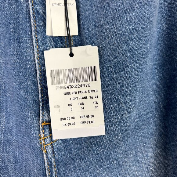 NWT Subdued Wide Leg Jeans Ripped Distressed High Rise Size 2 NEW - Picture 5 of 11